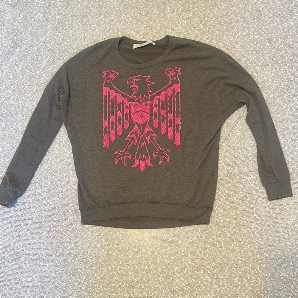 VINTAGE HAVANA Pink Eagle Sweater MEDIUM